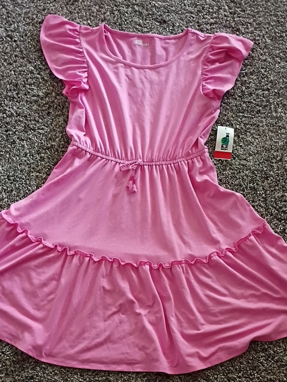 Epic Threads Girls' Bright Pink Ruffle-Tier Casual Dress